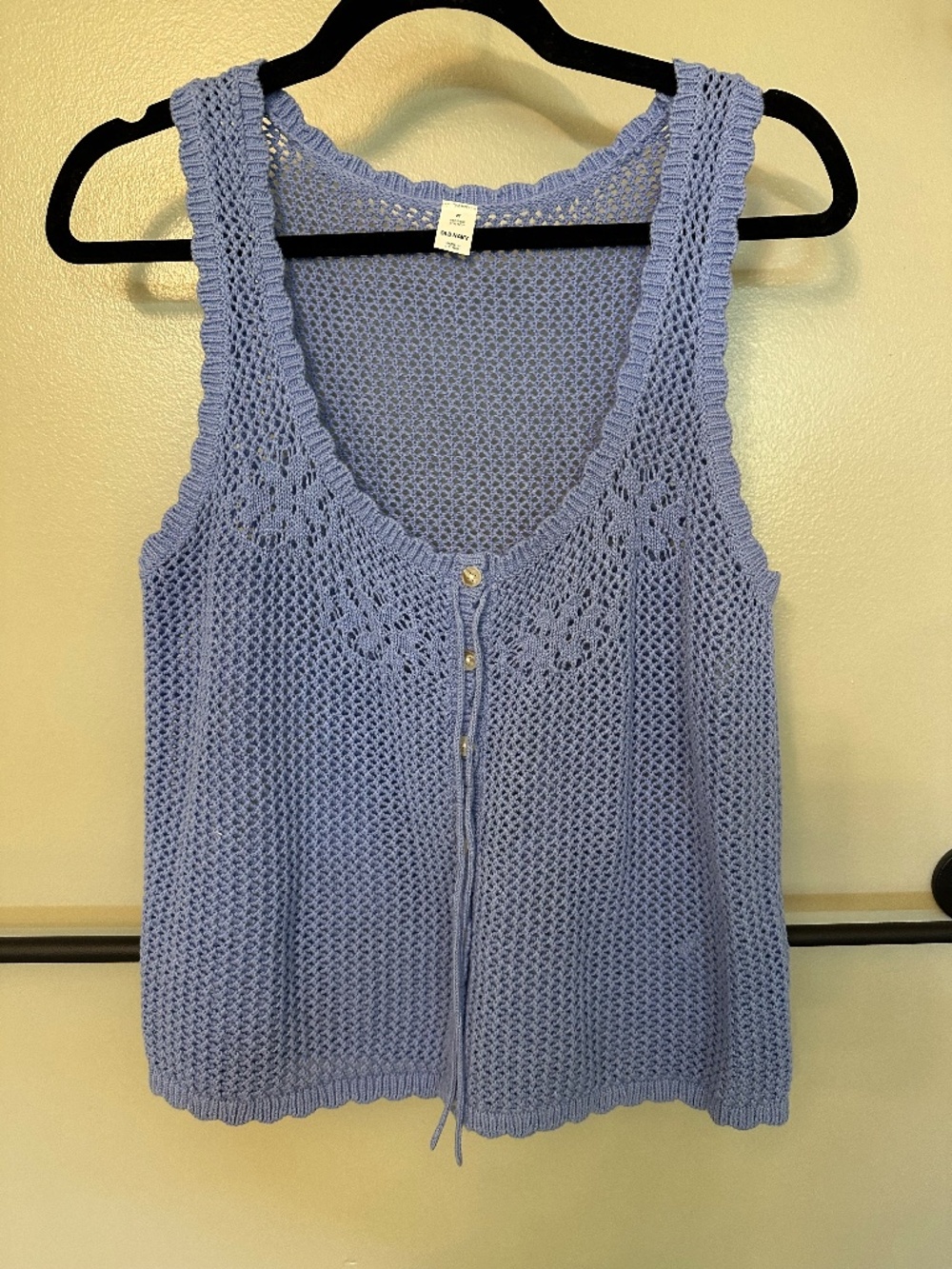 Old Navy Blue Crochet Top - NWT